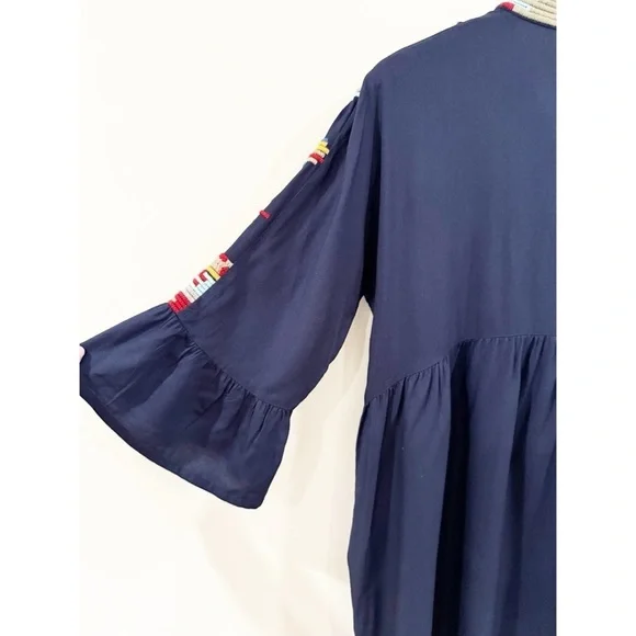 Mahila Dark Blue Blouse/Tunic/Mini Dress M - Picture 5 of 7